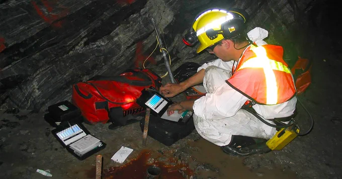A person conducting research in a mine.