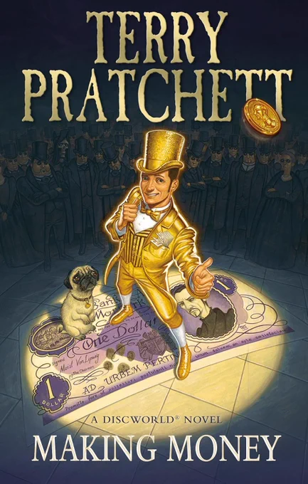 The cover art of Making Money by Terry Pratchett
