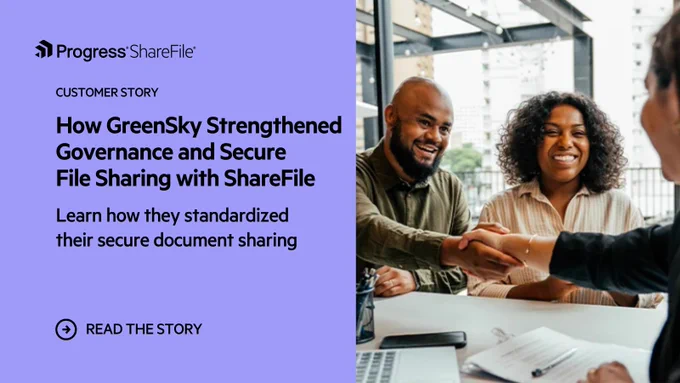 Customer story banner: How GreenSky Strengthened Governance and Secure File Sharing with ShareFile Software

