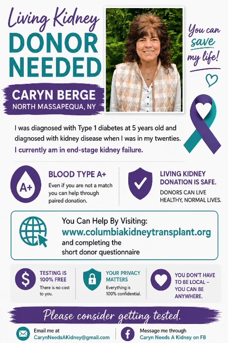 My friend needs a Kidney, please spread the word 