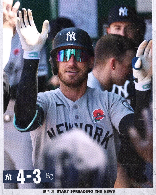 FINAL: Yankees 4, Royals 3. 