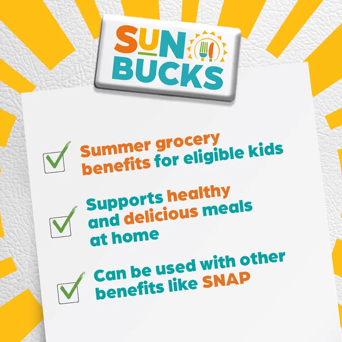 Sun Bucks offers summer grocery benefits for eligible kids to support healthy, delicious meals at home and works with SNAP benefits.
