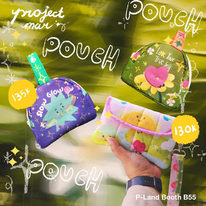 Pouch Puffy berbagai bentuk tema Self Love ❤