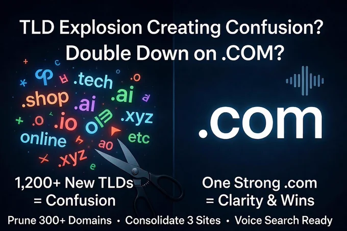 Domain Name Investing.  TLDs.  Thousands of new TLDs.  Will .Com remain the King? Prevail.  In accelerated  TLD confusion.   Essential Domains. Premium and Ultra Domains. 