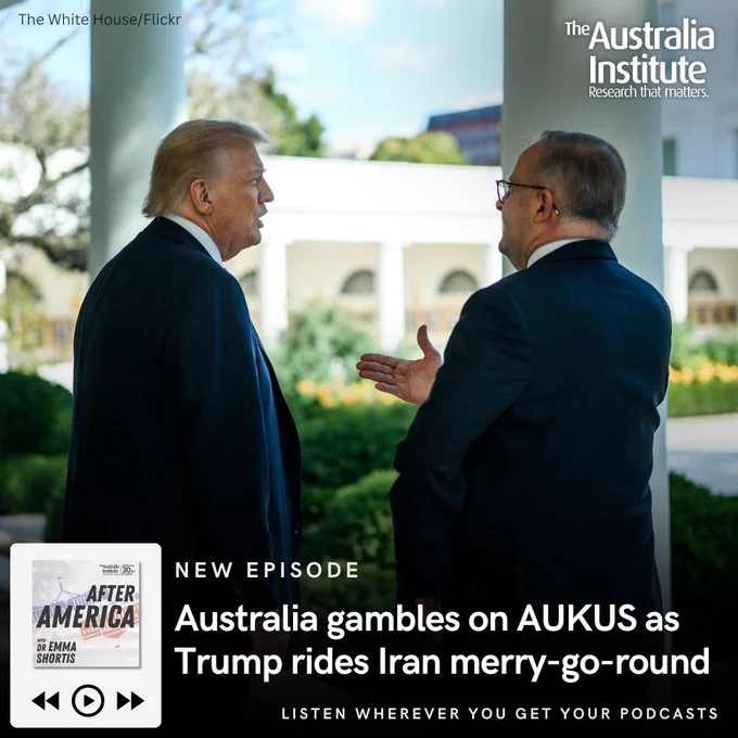 Photo of Donald Trump and Anthony Albanese at the White House
NEW EPISODE | Australia gambles on AUKUS as Trump rides Iran merry-go-round
Listen to After America now via the link or wherever you get your podcasts.