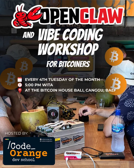 vibe coding session at the Code Orange Dev School, Bali