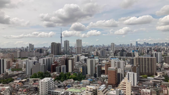 2026/05/26(火)9:06 東京都足立区 北千住空の画像 スカイツリー撮影