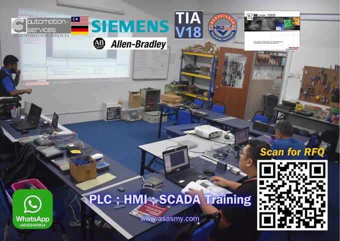Hardware-Based Learning Emphasis

We don’t train on simulations. We train on real industrial hardware.

Over 10 days in September 2025, our team conducted Siemens and Allen-Bradley PLC, HMI & SCADA training for a Labuan-based methanol facility — one of the largest single-site producers globally.

• Siemens S7-1200   TIA Portal V18
• Allen-Bradley CompactLogix & ControlLogix   RSLogix 5000
• KTP400, VSFT, and TELLUS HMI
• Sinamics G120 Drive & Analog I/O
• Full wiring and troubleshooting sessions

We delivered results. Real tools. Real upskilling.

Quotation: https://www.asasmy.com/request-quotation.html

WhatsApp:  60102443914

#PLCTraining #SCADATraining #HandsOnTraining #AllenBradleyPLC #SiemensPLC #IndustrialAutomation #EngineeringMY #RSLogix5000 #TIA18 #AutomationTraining #ControlLogix #CompactLogix #FunctionBlock #AnalogIO #HMIProgramming #TrainingJohor #KTP400HMI #SinamicsDrive #RealSkills #CorporateTraining #UpskillingWorkforce #LabuanAutomation #OilAndGasTraining #AutomationMal