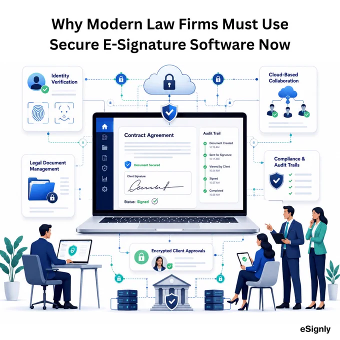 Modern law firms need secure & faster document workflows.

Manual signatures = delays & risks

E-signatures = secure, compliant & remote-friendly solutions

Read the blog: https://www.esignly.com/electronic-signature/why-law-firms-use-the-best-e-signature-software.html

#ElectronicSignature #LegalTechnology #DigitalLaw #ESignly