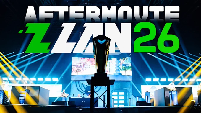 Photo du trophée sur scène à la ZLAN 2026. L'image constitue la miniature de l'aftermovie de l'évènement.