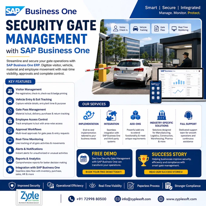 Security Gate Management sap business one erp software
