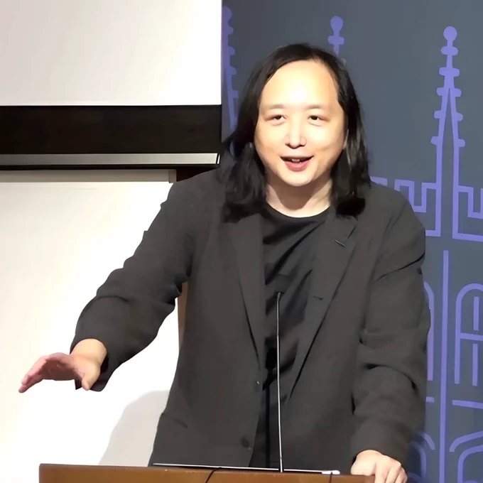 Audrey Tang, Taiwan’s cyber ambassador, first digital minister, architect of the Taiwan Model for digital diplomacy and 2025 Right Livelihood laureate, delivers the Good Enough Ancestor: Software Freedom as Civic Care Across Generations lecture hosted by the Free, Libre and Open Source Software, or FLOSS, community at the University of Oxford in the U.K.