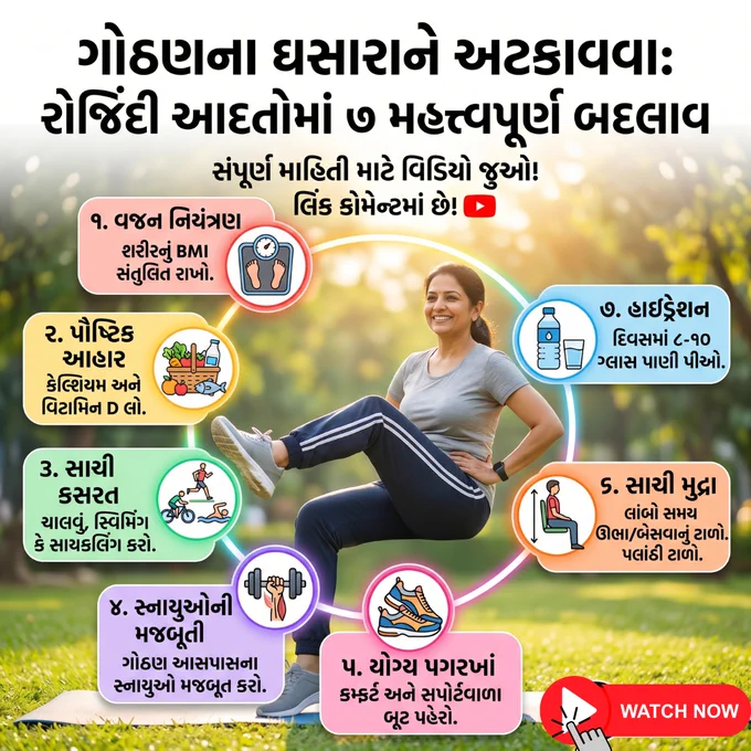 ગોઠણના ઘસારાને અટકાવવા માટે