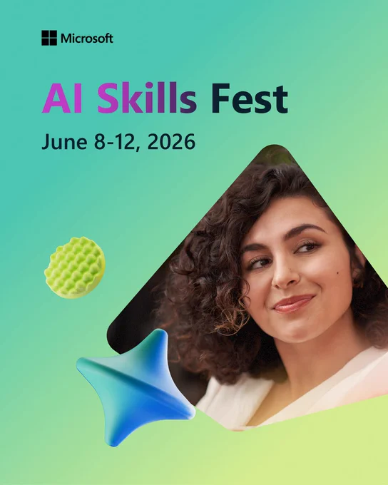 Text reads: "A I Skills Fest, June 8 to 12, 20 26"