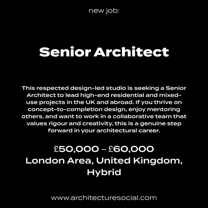 Senior Architect Job Vacancy