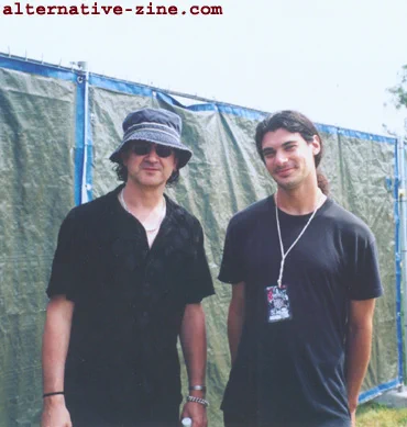 Wayne Hussey from The Mission (left) with Gal Gur-Arie (right)