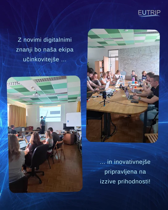 Na internih izobraževanjih EUTRIP zaposleni spoznavajo umetno inteligenco (AI), Gemini, Claude AI ter napredne funkcije Excela.