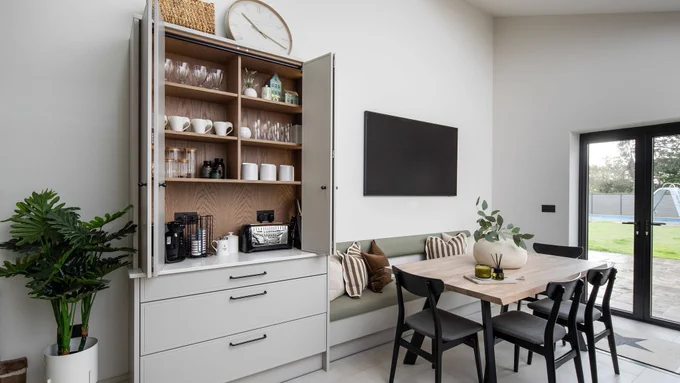 pantry cupboard in dining area