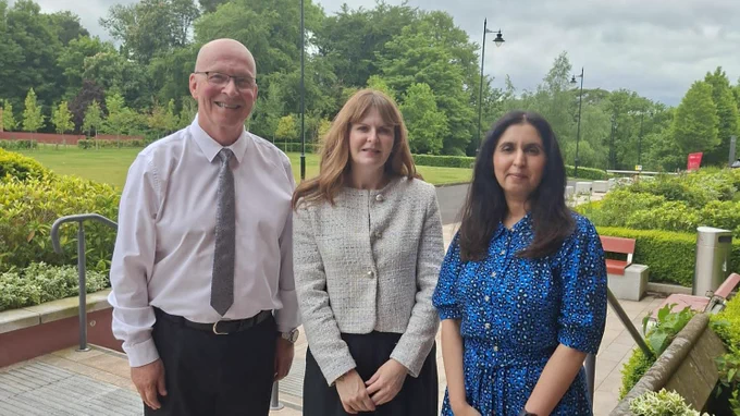 Neil Anderson, Dr Caoimhe Archibald and Nazia Latif