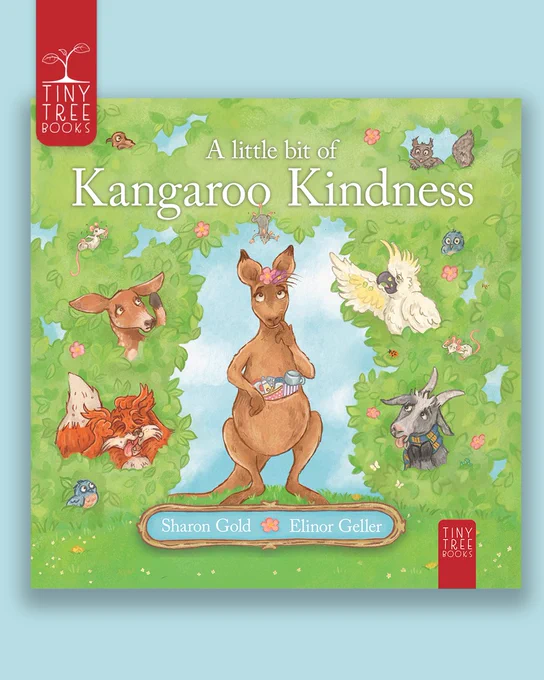 Cover of A Little Bit of Kangaroo Kindness on a light blue background.
