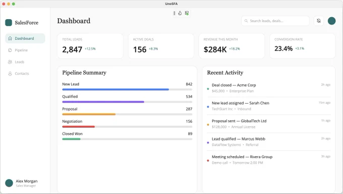 CRM Dashboard App