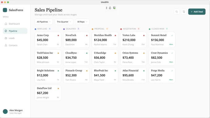 CRM Dashboard App