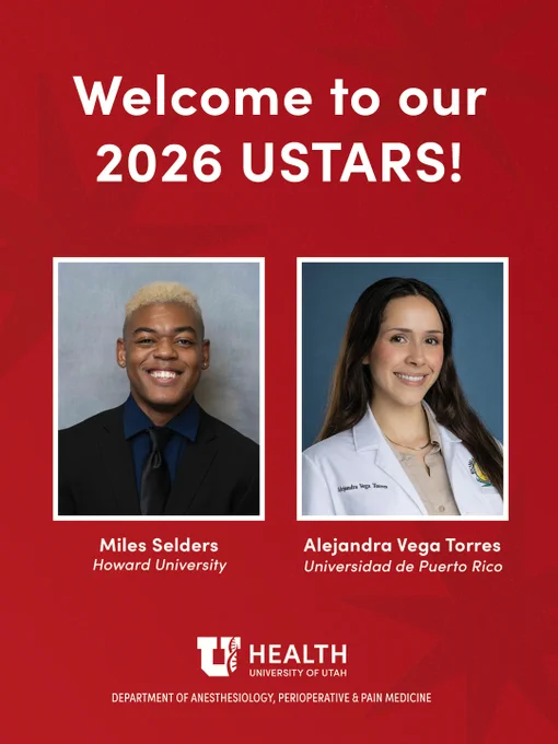 "Welcome to our 2026 USTARS! Miles Selders, Howard University. Alejandra Vega Torres, Universidad de Puerto Rico."