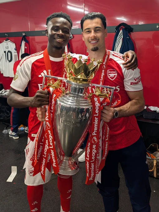 Bukayo Saka and Gabriel Martinelli in 2026.