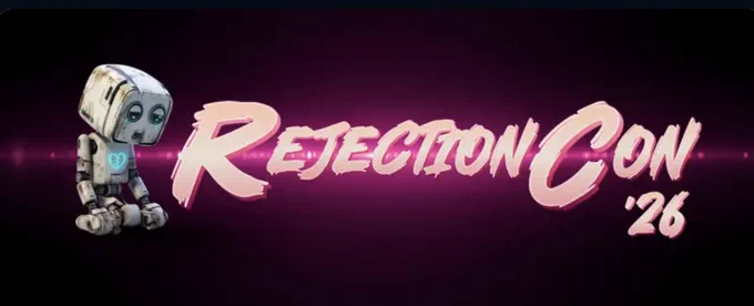 The RejectionCon robot logo for 2026. 
