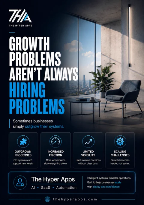 Modern business technology visual showing scalable systems, workflow automation, AI-powered operations, and business growth infrastructure.
