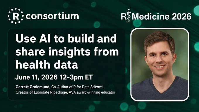 main image for June 11th free online workshop on AI   R   health data