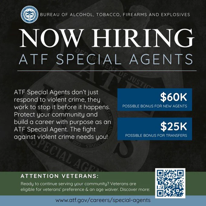 ATF is hiring Special Agents