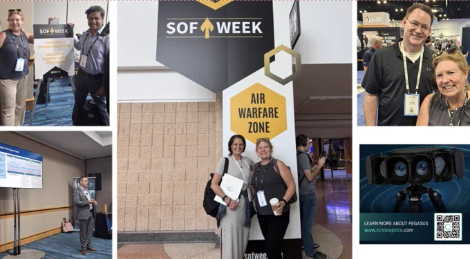 

At SOF Week, Circle Optics joined conversations shaping the future of defense innovation, autonomy, and mission readiness through real time panoramic perception, while strengthening relationships with customers, collaborators, and transition leaders advancing mission ready technologies. From reconnecting with Deepnight and engaging with John McCanney of the ART Program, Lisa Belodorf at Bell Collaborative, and Pritam Poddar of PRISAM, the week reinforced an important truth: breakthrough technologies move faster when technical capability, trusted partnerships, and operational relevance align. Jennifer Sertl, Vice President of Marketing and Partnerships at Circle Optics, participated in discussions focused on how Pegasus and stitch free panoramic perception can support faster, clearer situational understanding in complex mission environments.
