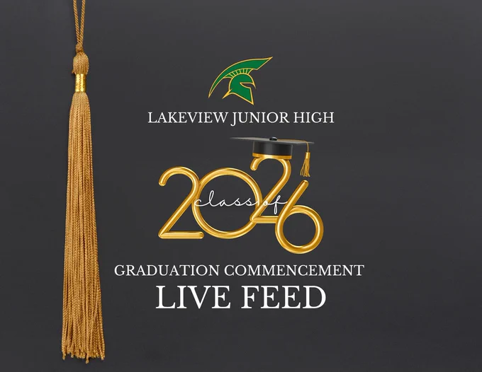 tassel with spartan head 2026 with mortar board for the LV graduation commencement live feed