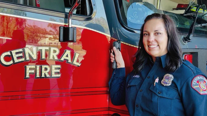 New Deputy Fire Marshal Alexis Reed, with Central FD Apparatus