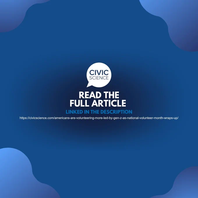 Blue background with white text that reads: "Civic Science. Read the full article linked in the description." A URL is included below.