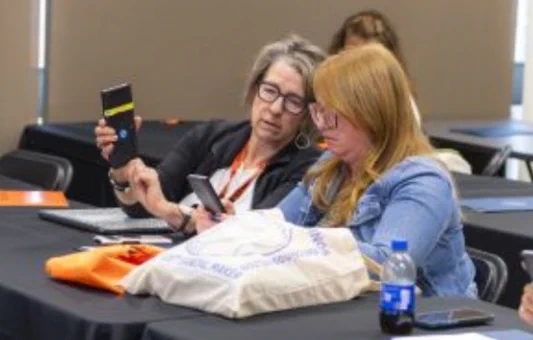 Educators at a DeafTEC event. 
