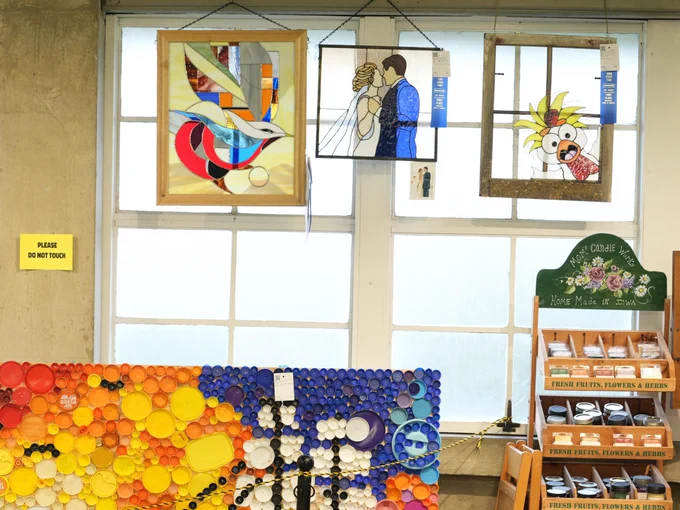The fine arts hanging on the wall. 