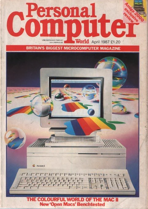 The April 1987 issue of Personal Computer World had more of John’s Z80 code in the SUBSET column. The front cover was amazingly beautiful.