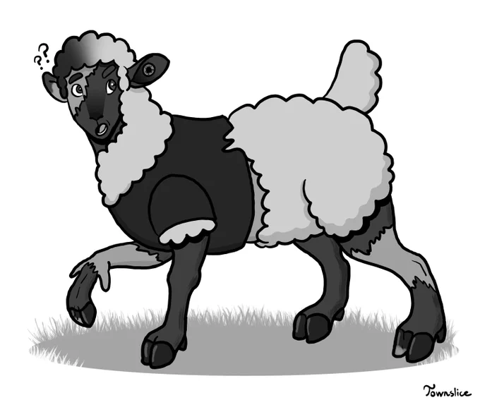 A familiar guy with curly hair and eyebrows was standing in a grassy meadow when he finds that his left ear has been clipped with an ear tag. The ear tag reads "Sheep Baa Baa" so clearly that means whoever wears it must be a sheep, right? His skin darkens into silky fur as fluffy wool sprouts over his body. His ears and snout lengthen as his hands and feet harden into hooves. What the baa?

#TransforMAYtion #Transformation #TFTuesday #TFEveryday #tf