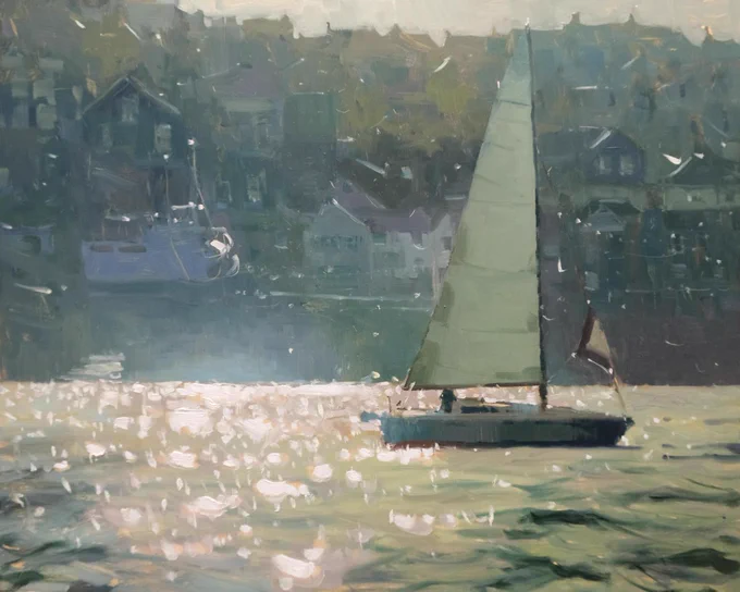  Jenny Aitken RSMA, Morning Light, Polruan. Courtesy to the artist