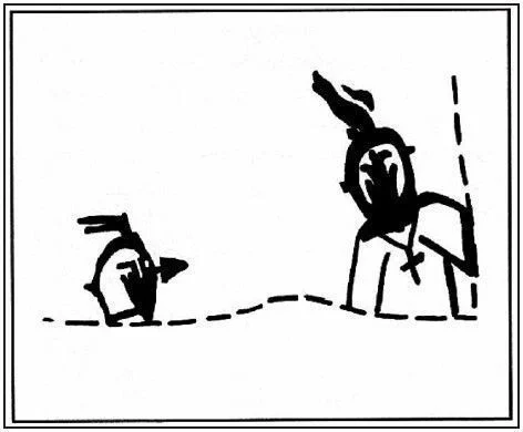 Gruner 2013. Masked dancer with cross and robes, depicted on a late sixteenth or early seventeenth century Tabira black-on-white vessel (image courtesy Jeanette Mobley-Tanaka).