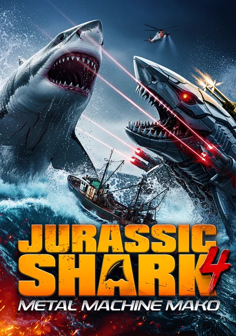 Poster for the feature film JURASSIC SHARK 4: METAL MACHINE MAKO (2026).