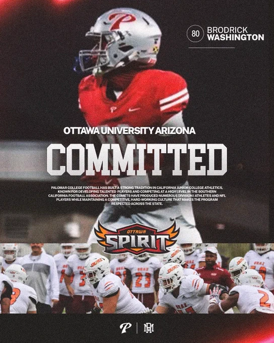 Congratulations to Mid-Year transfer Brodrick Washington on his commitment to Ottawa University!