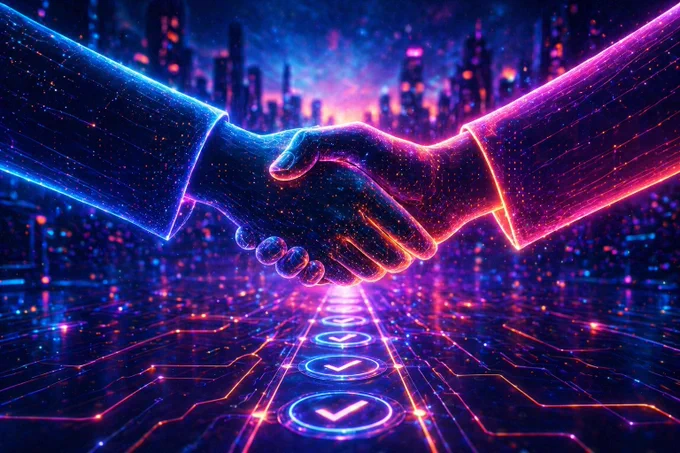 Futuristic digital illustration of a stable glowing network with evenly connected nodes and smooth flowing neon pathways, symbolizing consistency, reliability, and trust-building over time for Kinny List, a Solana-powered Web3 marketplace focused on secure, dependable crypto transactions and long-term user confidence.