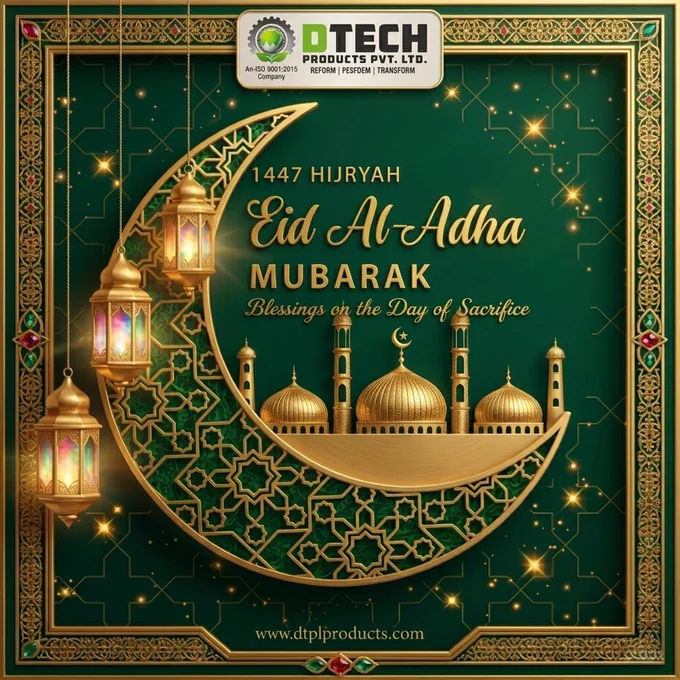 On this blessed occasion of sacrifice, faith, and unity, DTECH PRODUCTS PVT. LTD. wishes peace, prosperity, and happiness to everyone celebrating across Saudi Arabia, the UAE, Jammu & Kashmir, and around the world. 🤍

May this Eid bring new opportunities, strong partnerships, and success to your families and businesses. 🌍✨

From all of us at DTECH PRODUCTS PVT. LTD. —
Eid Mubarak to you and your loved ones! 🌙🕌
#EidMubarak #EidAlAdha #Bakrid #1447Hijri #SaudiArabia #UAE #Dubai #AbuDhabi #Riyadh #Jeddah #MiddleEast #JammuAndKashmir #Kashmir #IslamicFestival #MuslimCommunity #EidCelebration #BusinessNetworking #IndustrialSolutions #ChemicalIndustry #Engineering #Manufacturing #IndiaToMiddleEast #GlobalBusiness #DTechProducts #UAEBusiness #SaudiBusiness #عيد_الأضحى #عيد_مبارك #الإمارات #السعودية