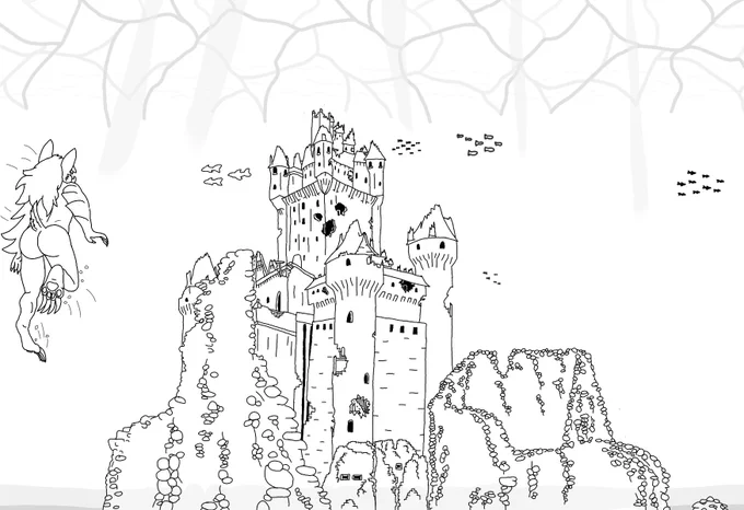 A drawing I'm quite busy with at the time but soon I will finish this one day.