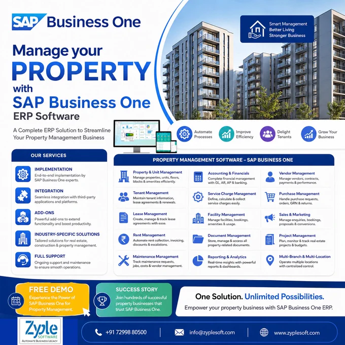 sap b1 property management software system