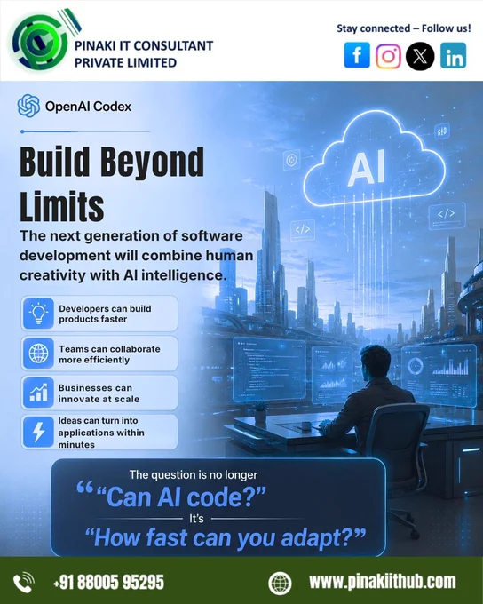 🚀 OpenAI Codex is transforming the future of software development with AI-powered coding, automation, and smarter workflows. From generating code with simple instructions to boosting productivity and innovation, AI is helping developers, startups, and businesses build faster, smarter, and beyond limits. The future belongs to creators who embrace AI and adapt to the next generation of technology. 💻⚡🤖


📞 Call us:  91 88005 95295
🌐 Visit: http://pinakiithub.com

OpenAI #Codex #ArtificialIntelligence #SoftwareDevelopment #FutureOfCoding

[OpenAI Codex, AI coding, artificial intelligence, software development, coding automation, AI developer tools, future technology, smart coding, programming tools, AI-powered development, automation tools, coding assistant, developer productivity, machine learning, tech innovation, AI software, coding workflow, digital transformation, programming future, intelligent automation, developer solutions, AI applications, software engineering, startup techn
