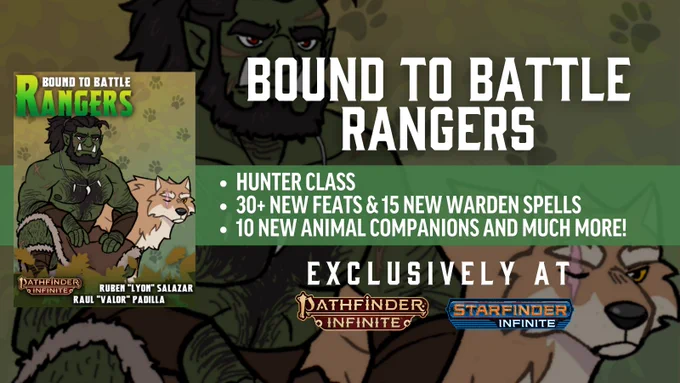 Bound to Battle: Rangers is available now at PathfinderInfinite.com